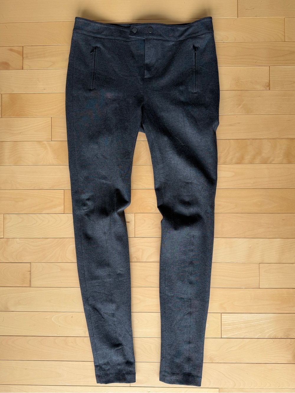 Vince Charcoal Grey Ponte Knit Ski Pants Slim Leg Pant size 2